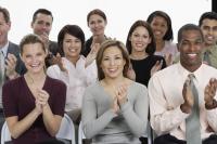 Group of business people smiling