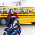 Mom with child in wheel chair