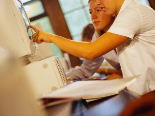 Students at a Computer Lab